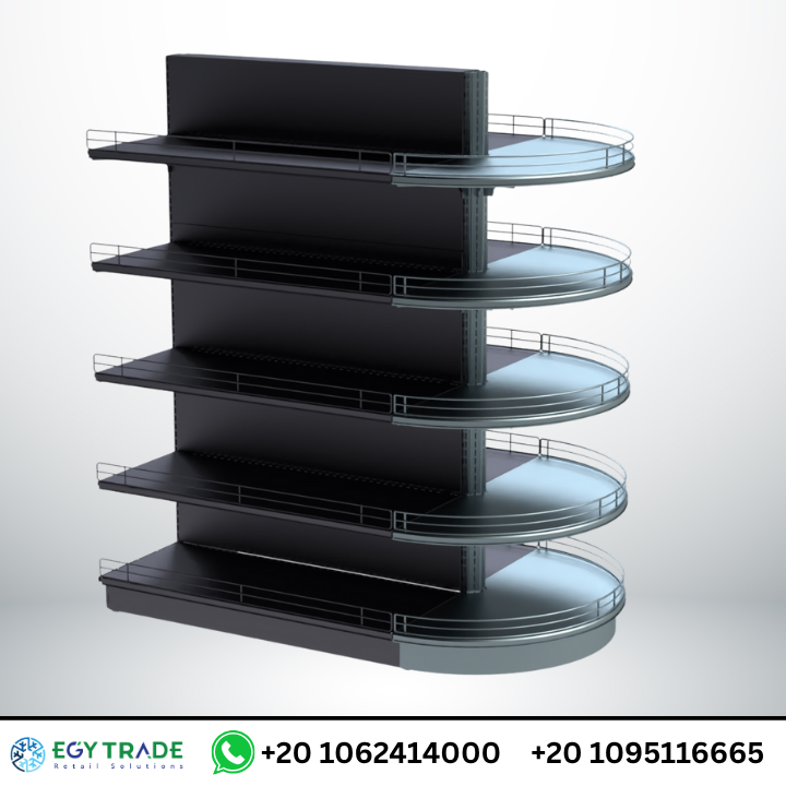 رف عرض زاوية  ضمن تجهيزات السوبر ماركت من  إيجي تريد